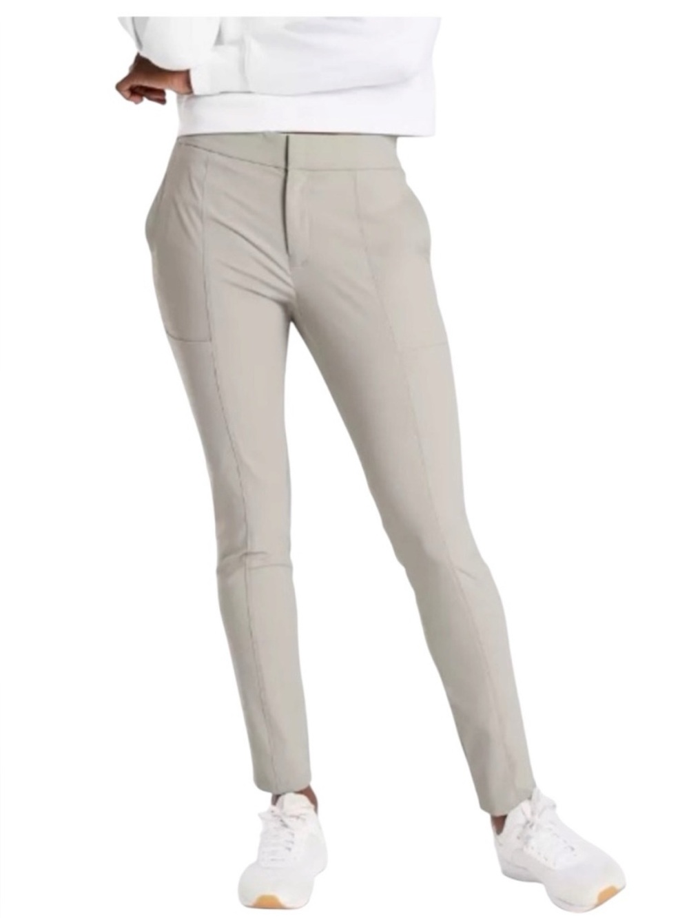 ATHLETA Wander Stash Skinny Cargo Pants Bone Travel Utility Size 2